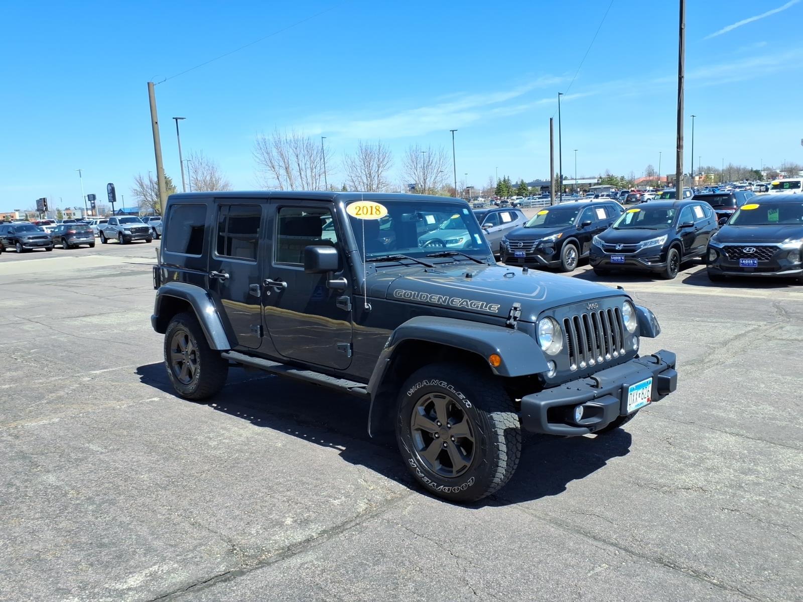Used 2018 Jeep Wrangler JK Unlimited Golden Eagle with VIN 1C4HJWDG0JL897475 for sale in Mankato, Minnesota