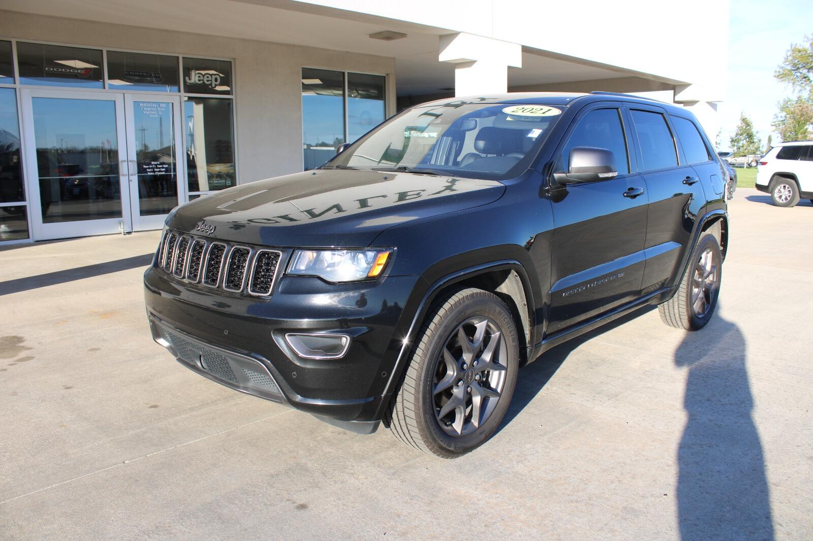 Certified 2021 Jeep Grand Cherokee 80th Edition with VIN 1C4RJFBG5MC727995 for sale in Highland, IL