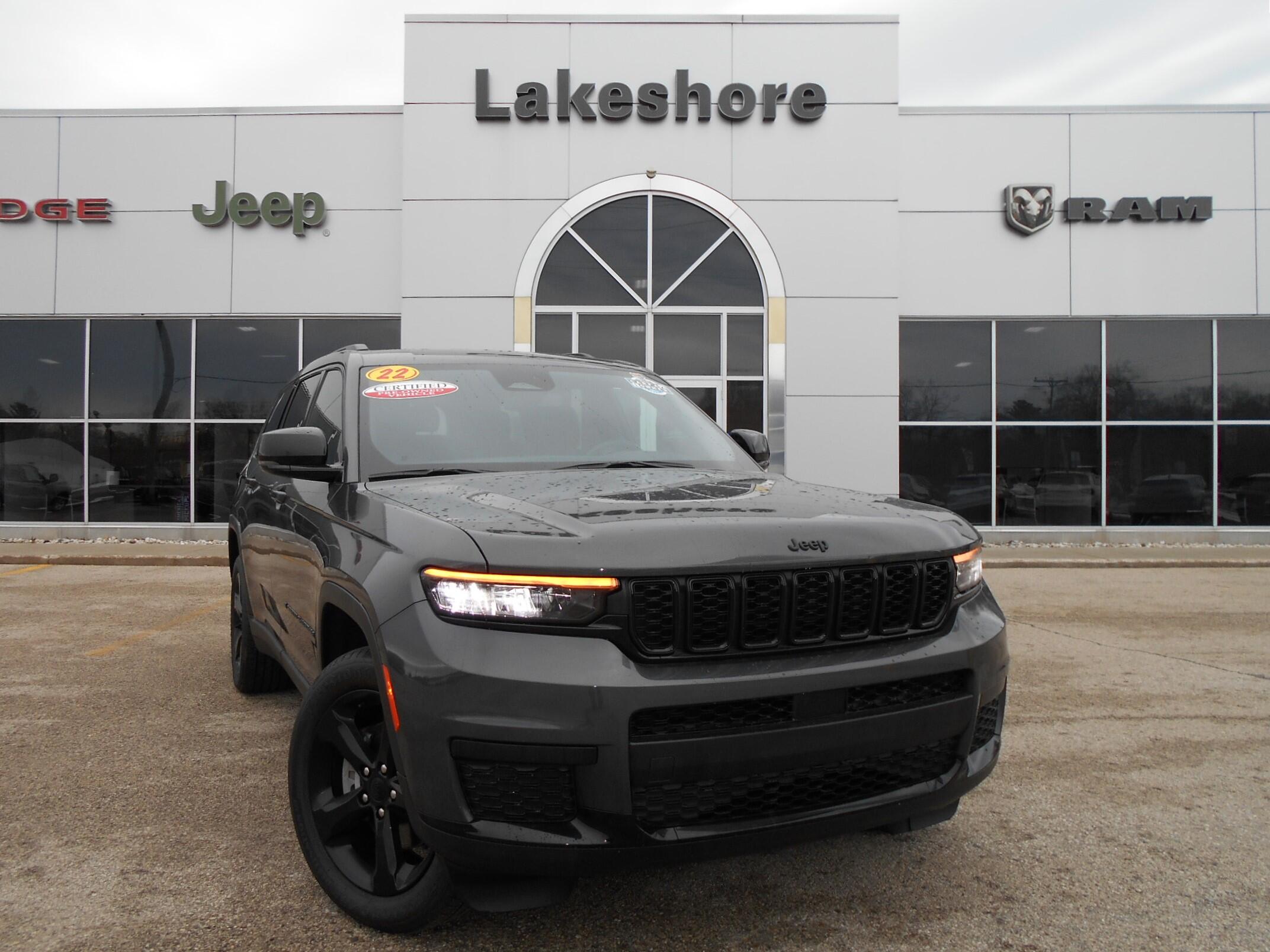 Certified 2022 Jeep Grand Cherokee L Altitude with VIN 1C4RJKAG1N8564258 for sale in Montague, MI