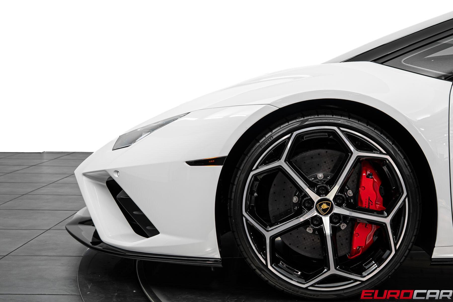2023 Lamborghini Huracan EVO Spyder RWD *60TH ANNIVERSARY EDITION * FULL PPF* in a Bianco Icarus Metallic exterior color and Blackinterior. Eurocars OC 949-722-7121 eurocaroc.com 