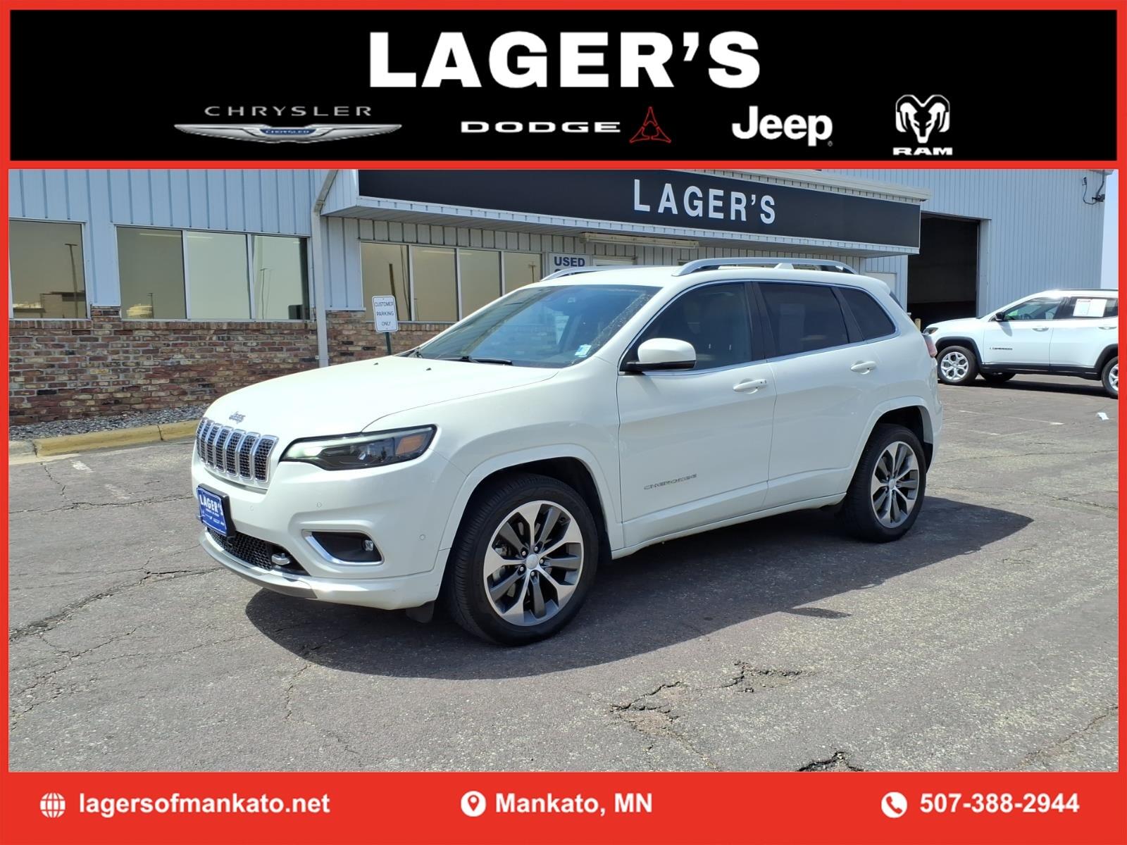 Used 2019 Jeep Cherokee Overland with VIN 1C4PJMJX0KD161491 for sale in Mankato, Minnesota