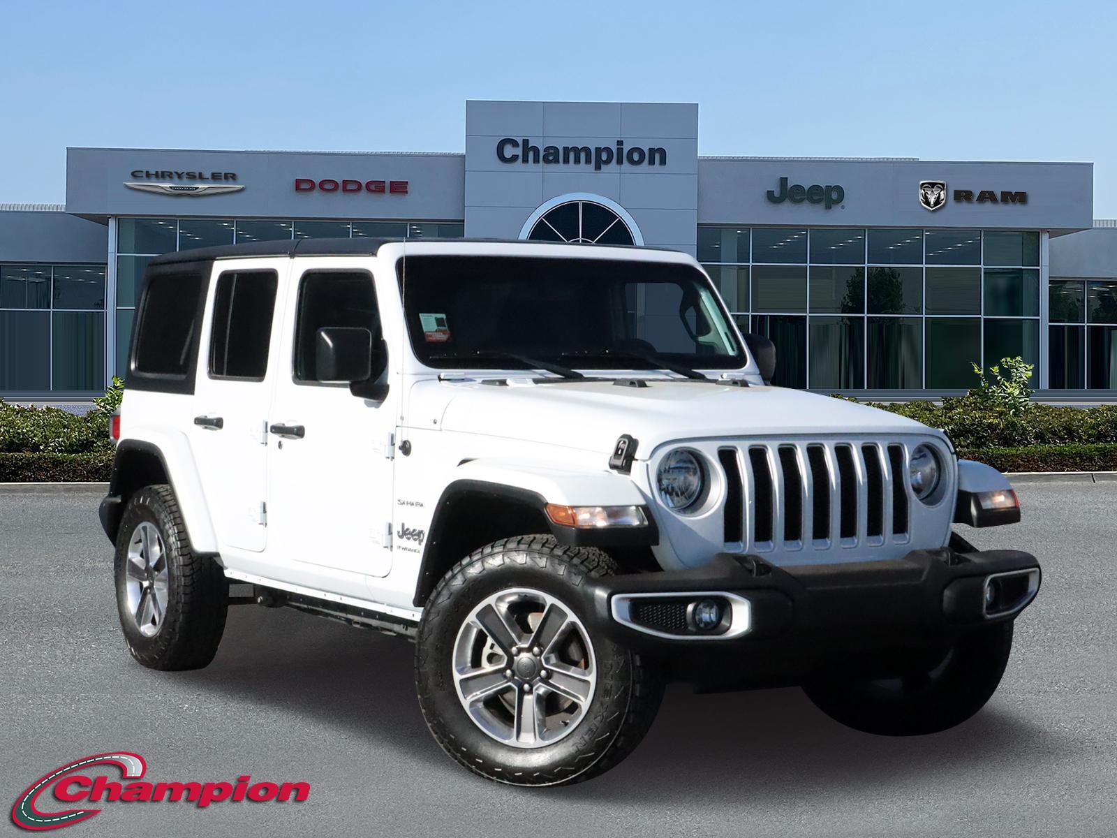 Used 2023 Jeep Wrangler 4-Door Sahara with VIN 1C4HJXENXPW570687 for sale in Downey, CA