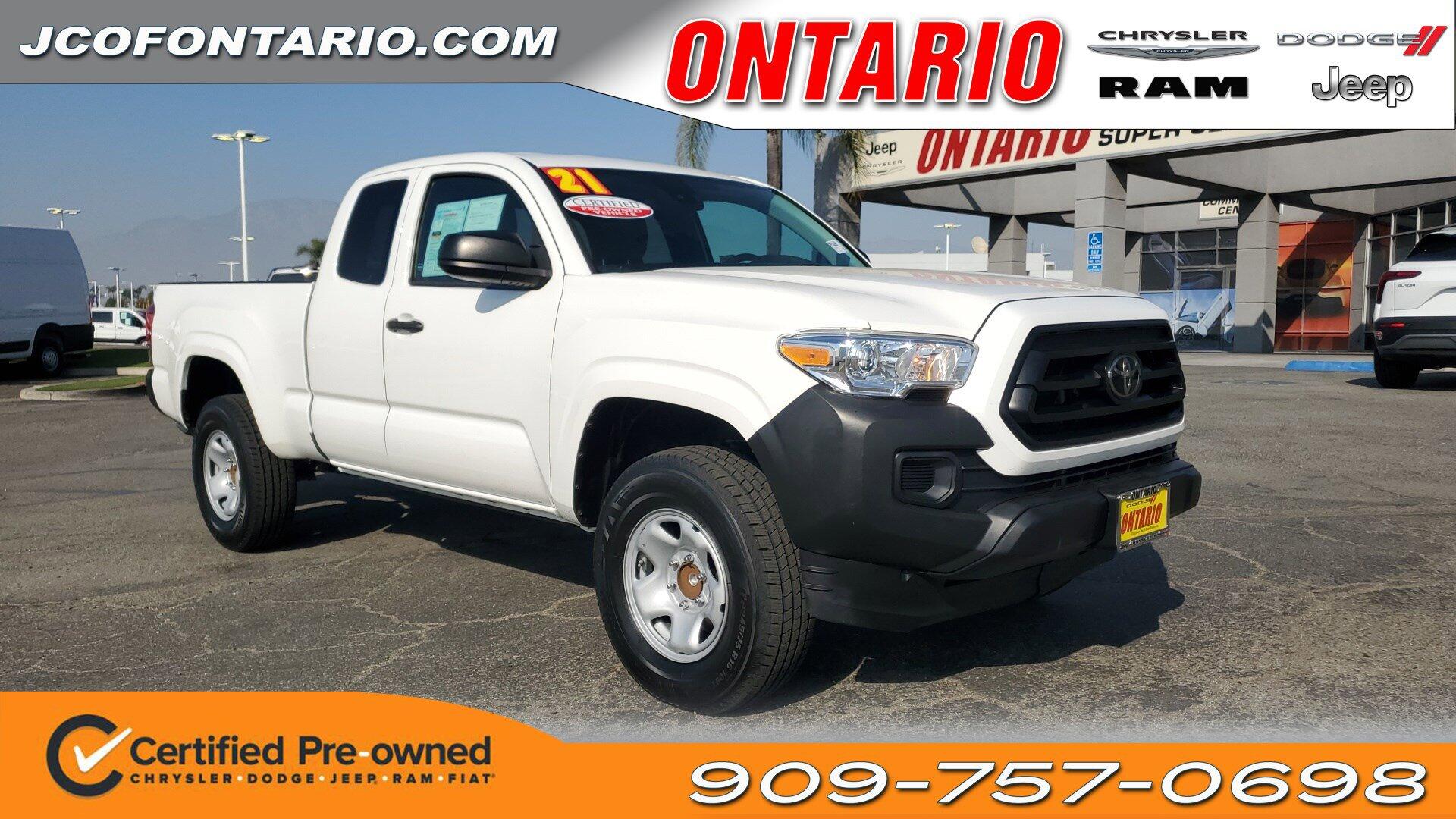 Used 2021 Toyota Tacoma SR with VIN 3TYRX5GN9MT019963 for sale in Ontario, CA