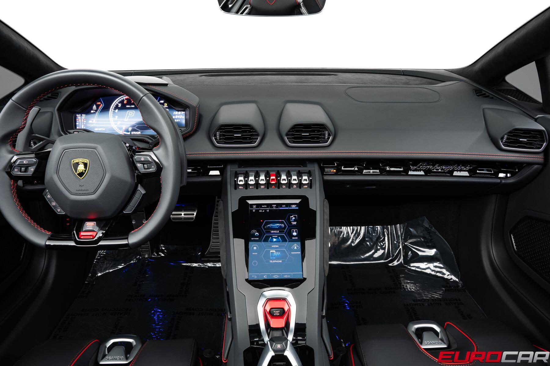2023 Lamborghini Huracan EVO Spyder RWD *60TH ANNIVERSARY EDITION * FULL PPF* in a Bianco Icarus Metallic exterior color and Blackinterior. Eurocars OC 949-722-7121 eurocaroc.com 