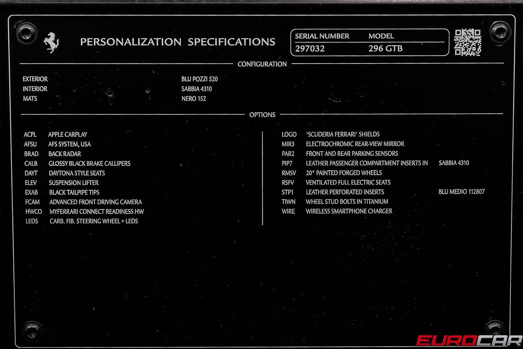 2023 Ferrari 296 GTB *CARBON STEERING WHEEL * FACTORY CPO WARRANTY*Image 11