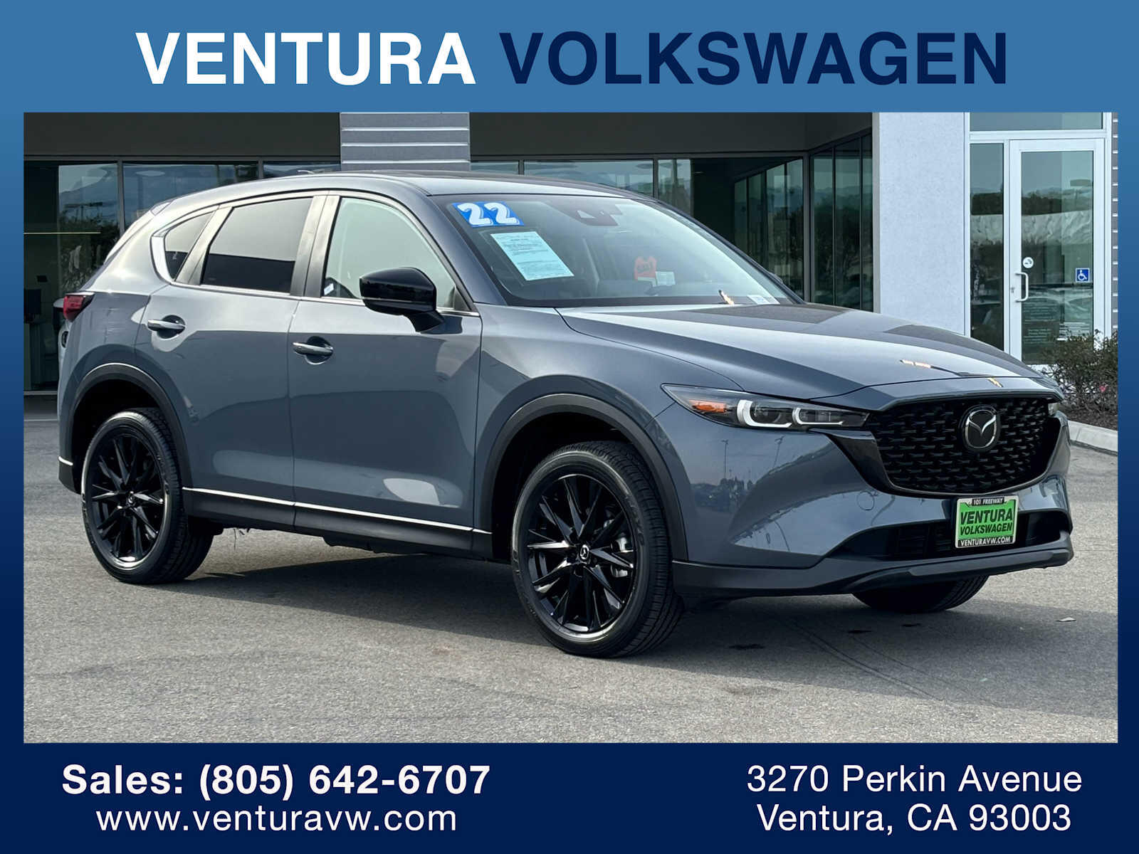 Used 2022 Mazda CX-5 S Carbon Edition with VIN JM3KFBCM2N0523651 for sale in Ventura, CA