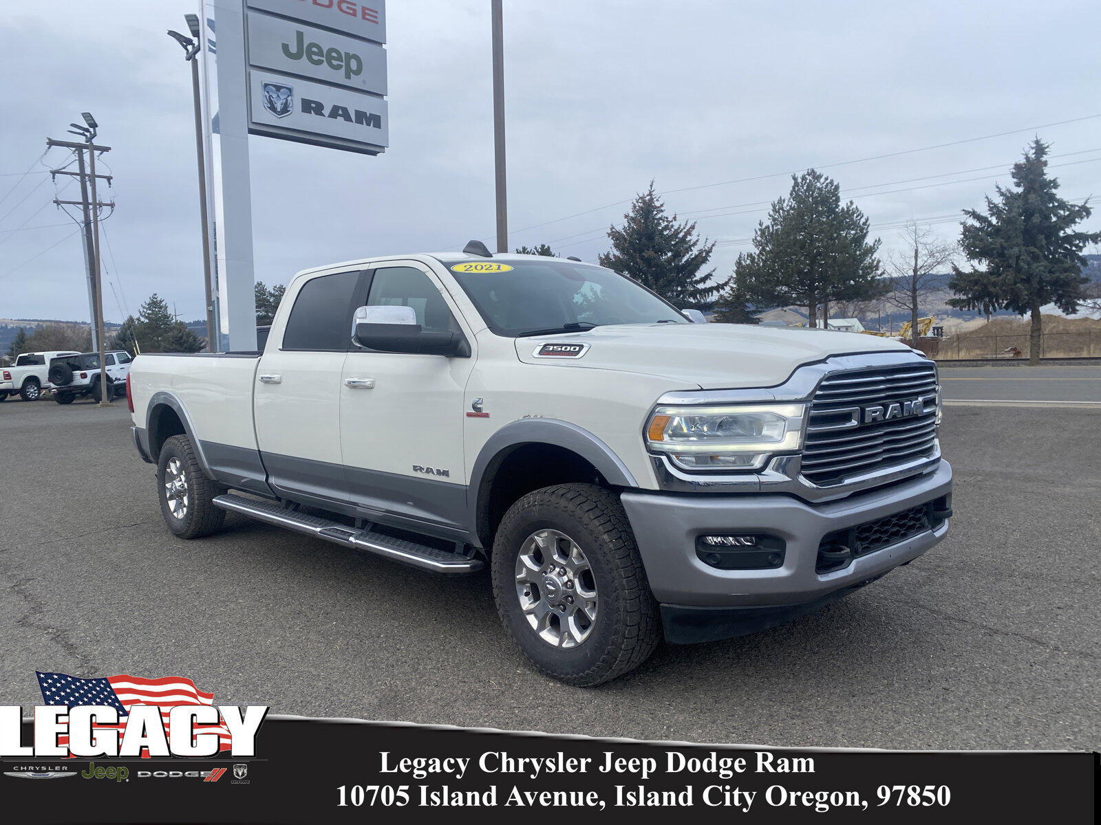 Used 2021 RAM Ram 3500 Pickup Laramie with VIN 3C63R3JL5MG671105 for sale in Island City, OR