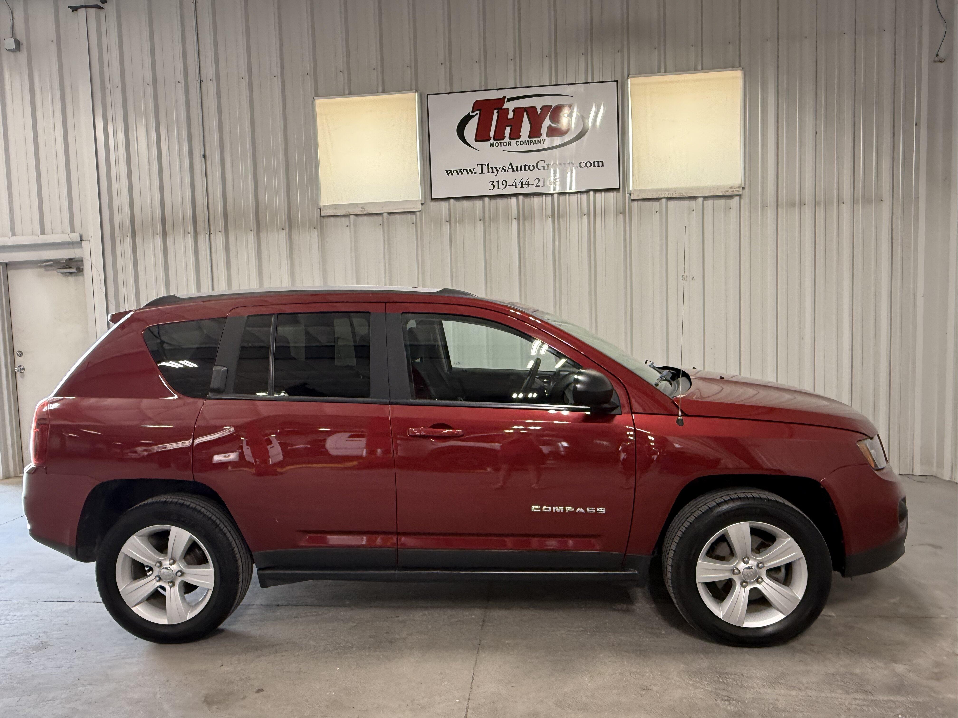 Used 2017 Jeep Compass Sport with VIN 1C4NJDBB4HD107050 for sale in Belle Plaine, IA