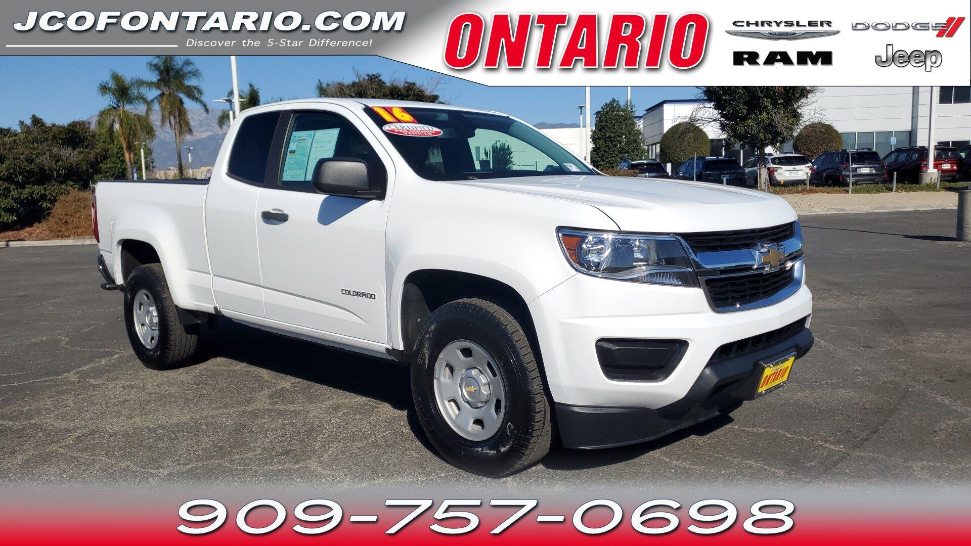 Used 2016 Chevrolet Colorado Work Truck with VIN 1GCHSBEA5G1310238 for sale in Ontario, CA