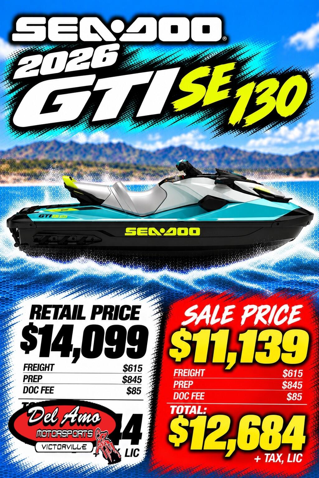 2026 Sea-Doo GTI SE 130 (SOUND SYSTEM)