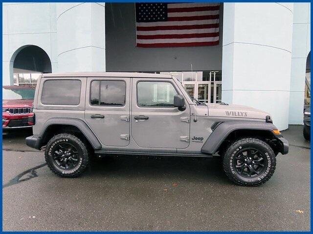 Certified 2021 Jeep Wrangler Unlimited Willys with VIN 1C4HJXDG3MW858274 for sale in New Britain, CT