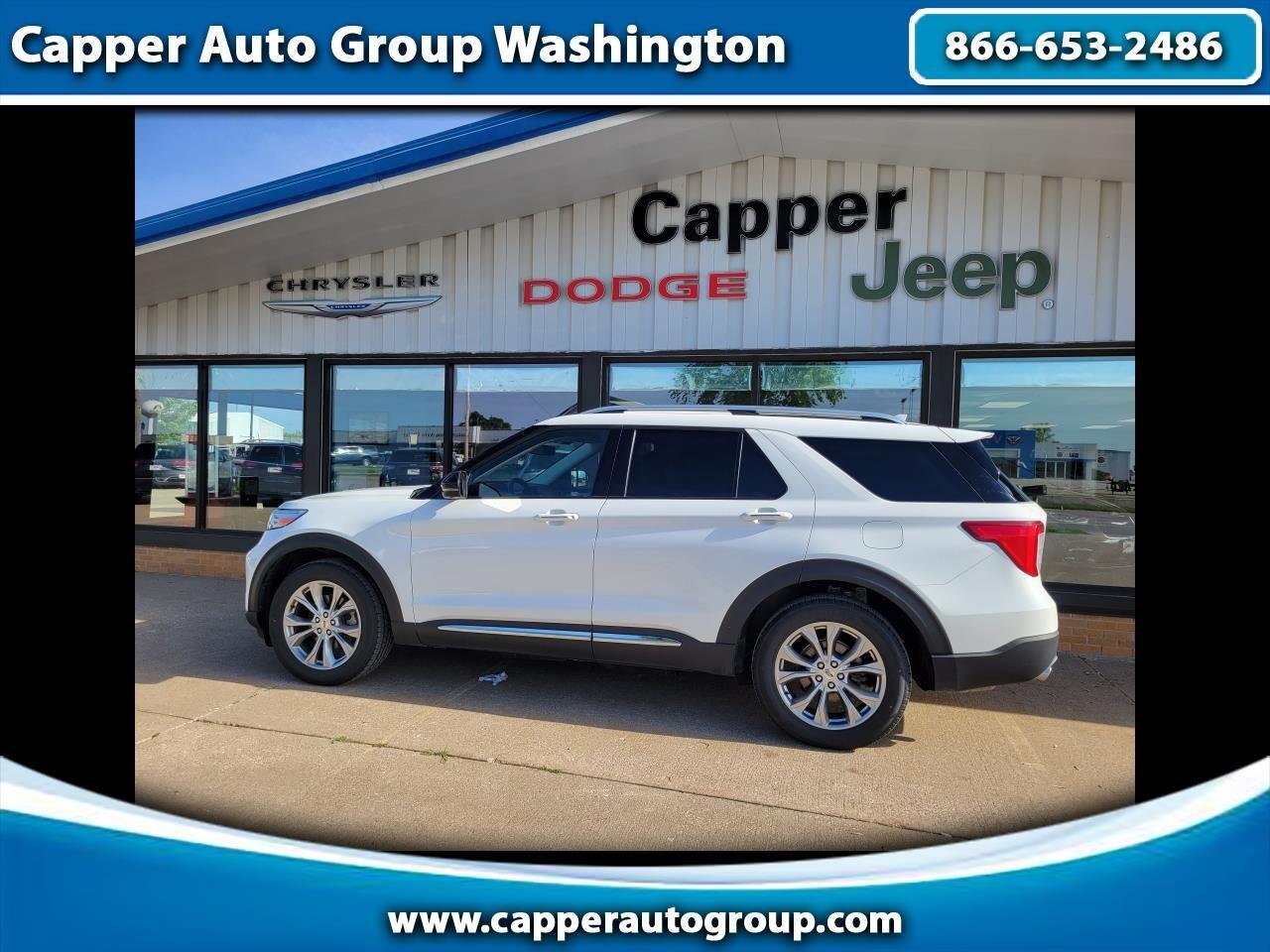 Used 2021 Ford Explorer Limited with VIN 1FMSK8FH5MGB07116 for sale in Washington, IA