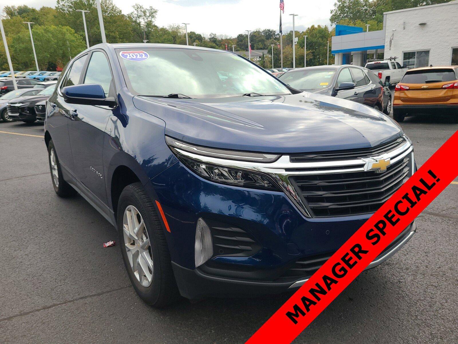 Used 2022 Chevrolet Equinox LT with VIN 3GNAXUEV2NL167330 for sale in Tamaqua, PA