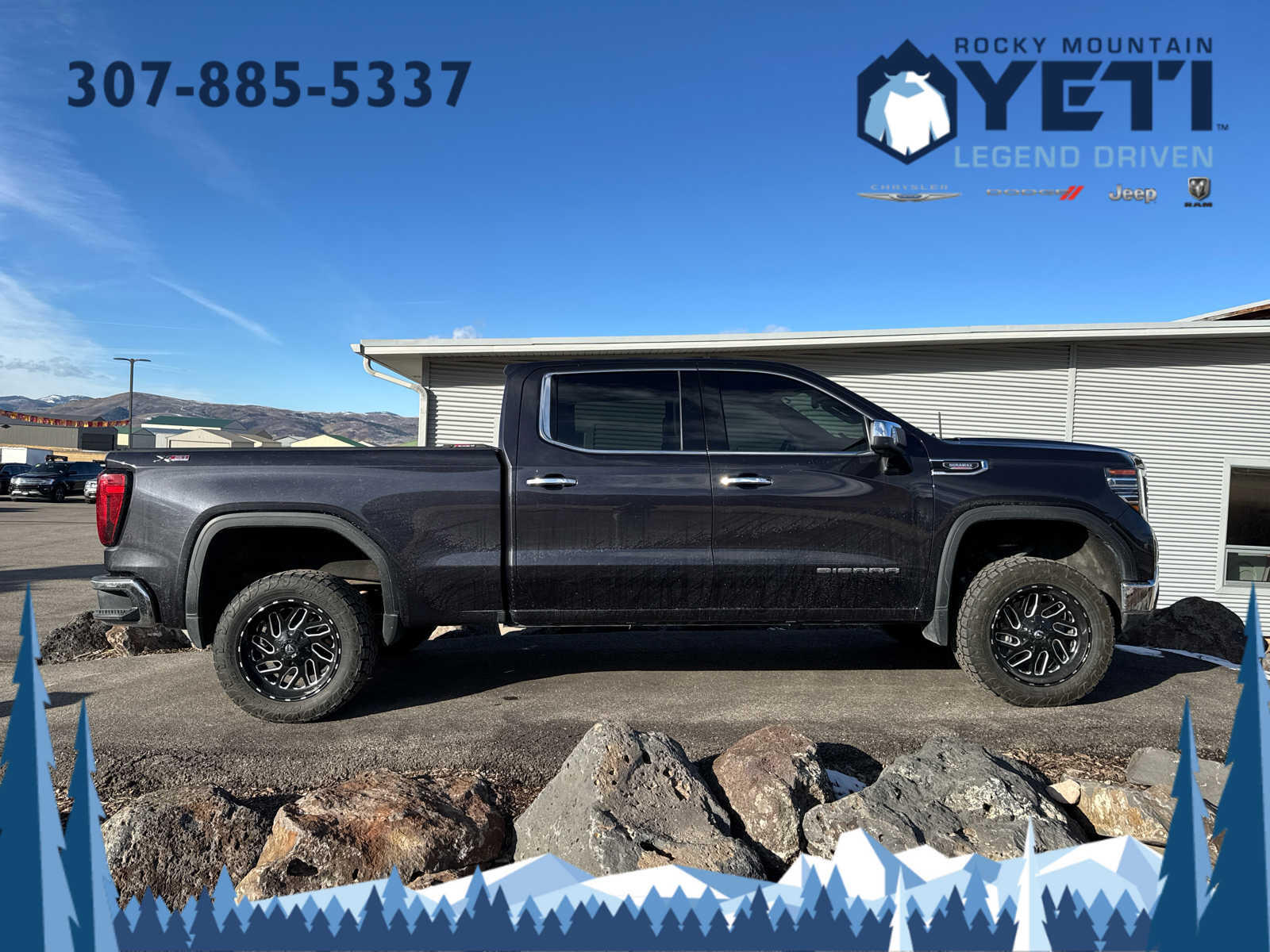 Used 2023 GMC Sierra 1500 SLT with VIN 3GTUUDE84PG116559 for sale in Jackson, WY