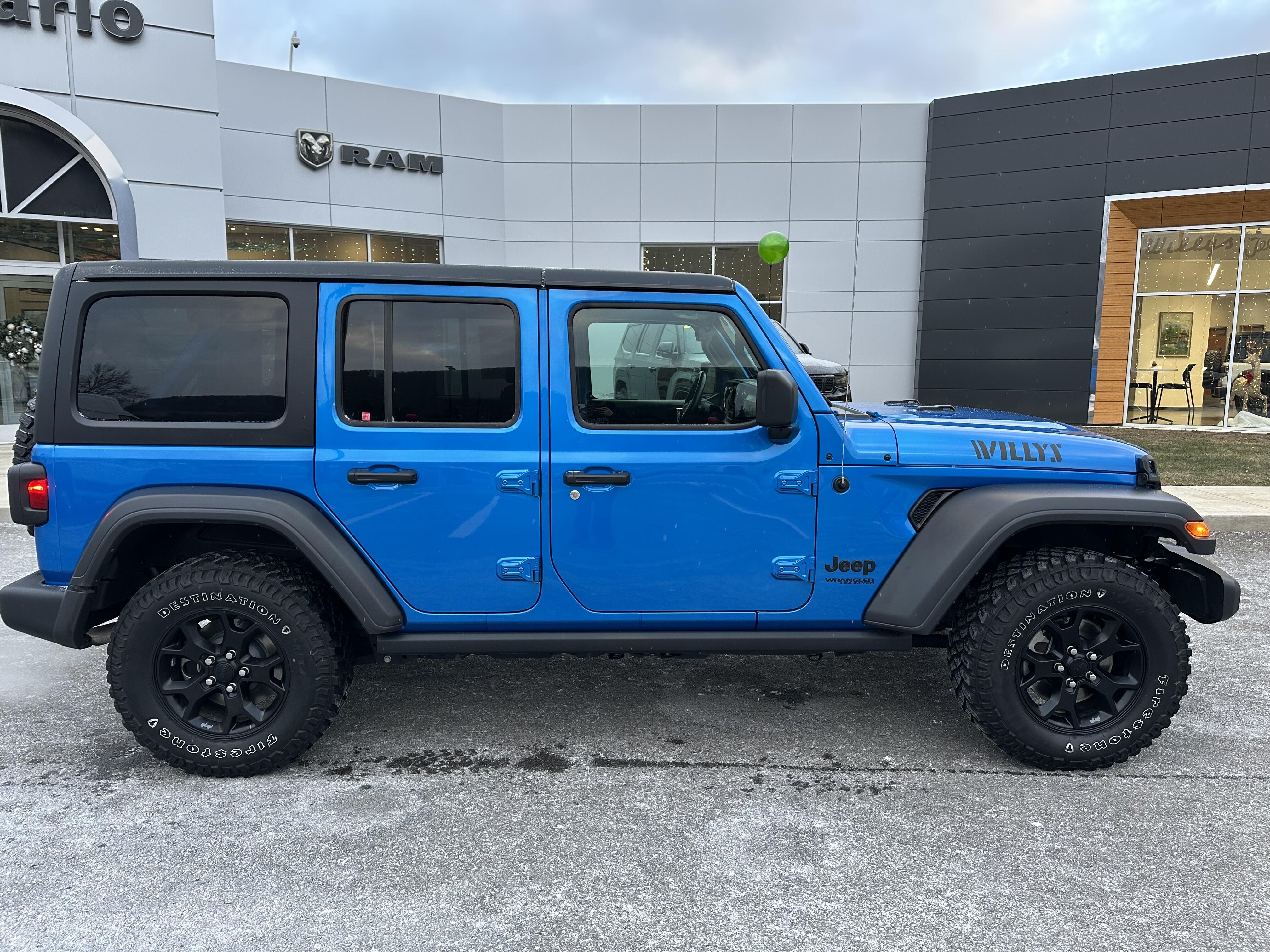 Used 2021 Jeep Wrangler Unlimited Willys with VIN 1C4HJXDN9MW837590 for sale in Elmira, NY