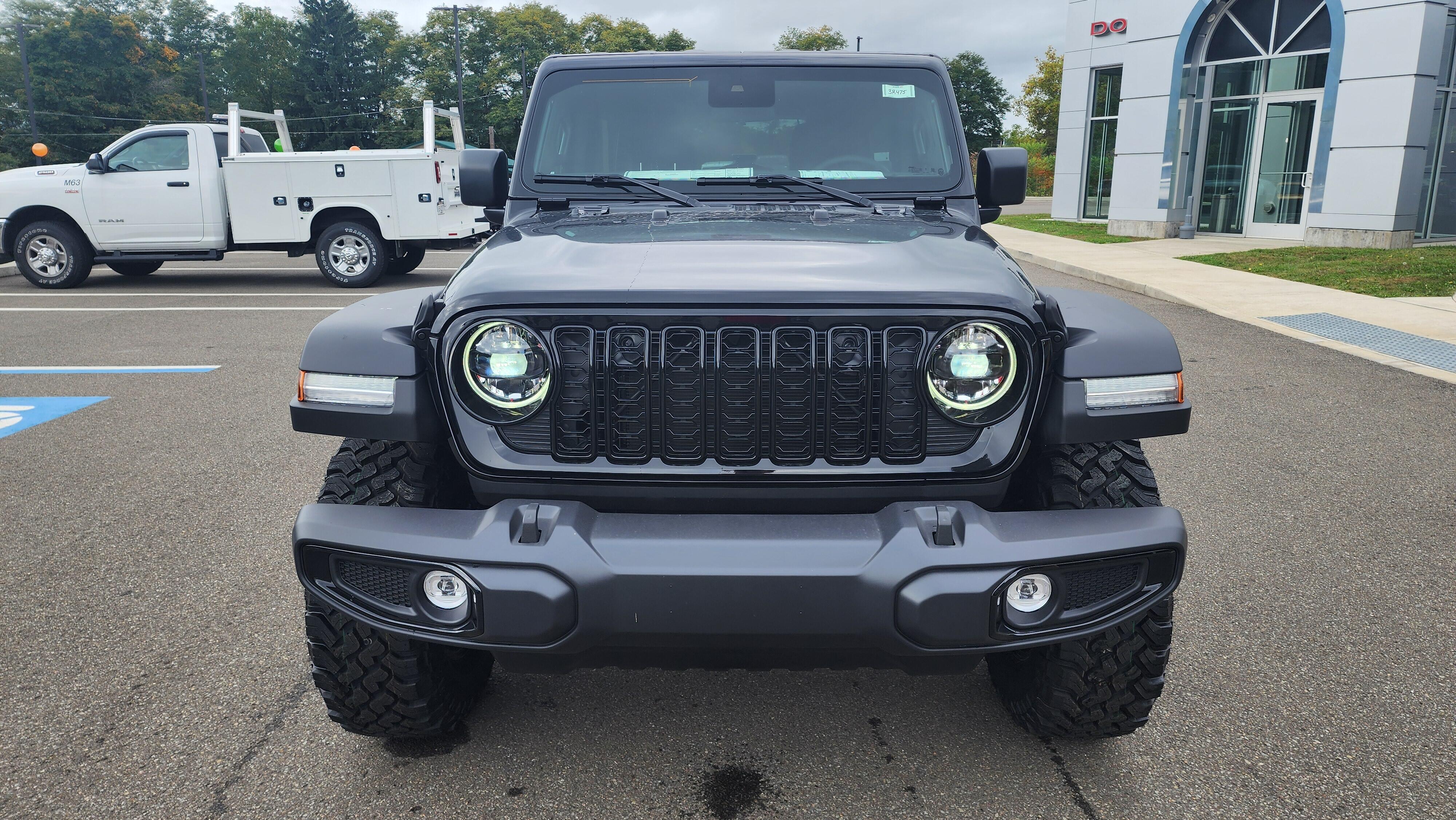 Used 2024 Jeep Wrangler 4-Door Willys with VIN 1C4PJXDN2RW355546 for sale in Elmira, NY