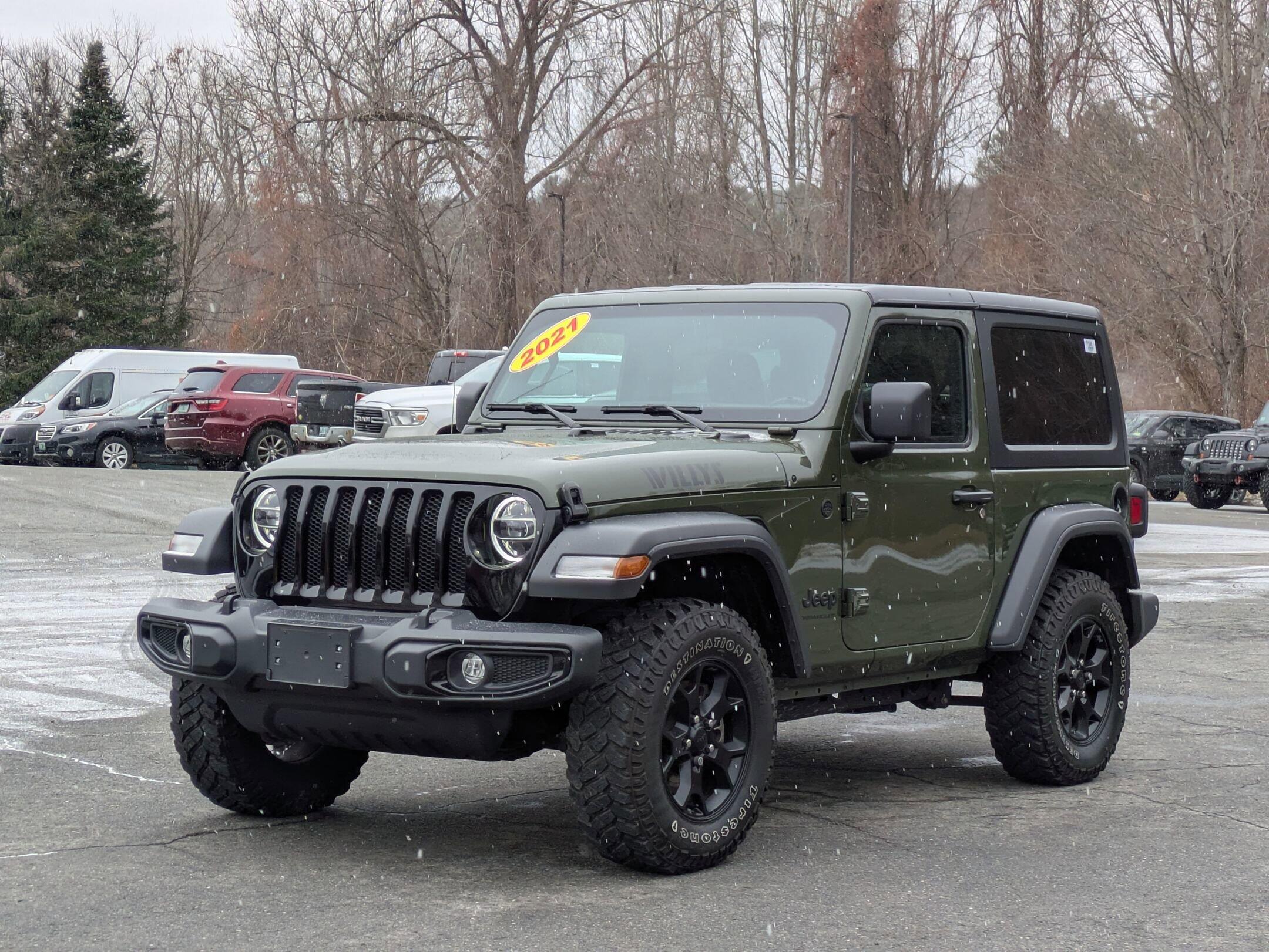 Used 2021 Jeep Wrangler Willys with VIN 1C4GJXAG9MW766912 for sale in Brattleboro, VT