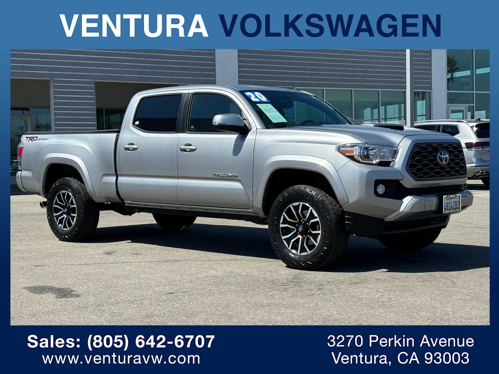 Used 2020 Toyota Tacoma TRD Sport with VIN 3TMBZ5DN9LM027393 for sale in Ventura, CA