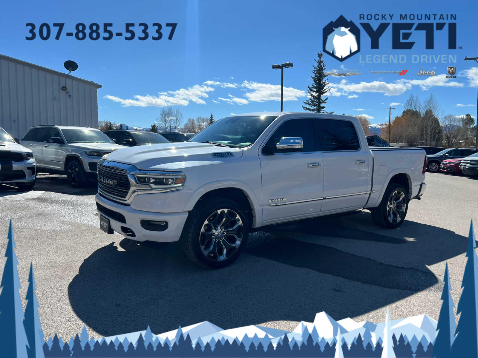 Used 2020 RAM Ram 1500 Pickup Limited with VIN 1C6SRFHT9LN224026 for sale in Afton, WY
