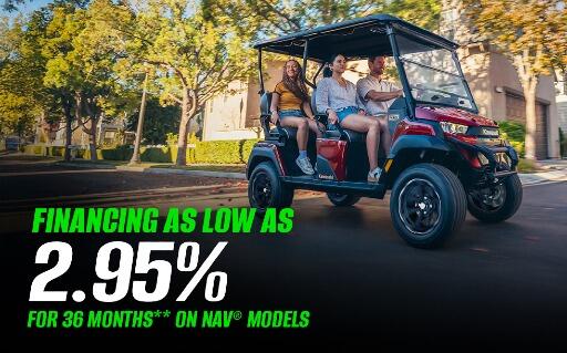 Financing for as low as 2.95% for 36 months on select NAV models