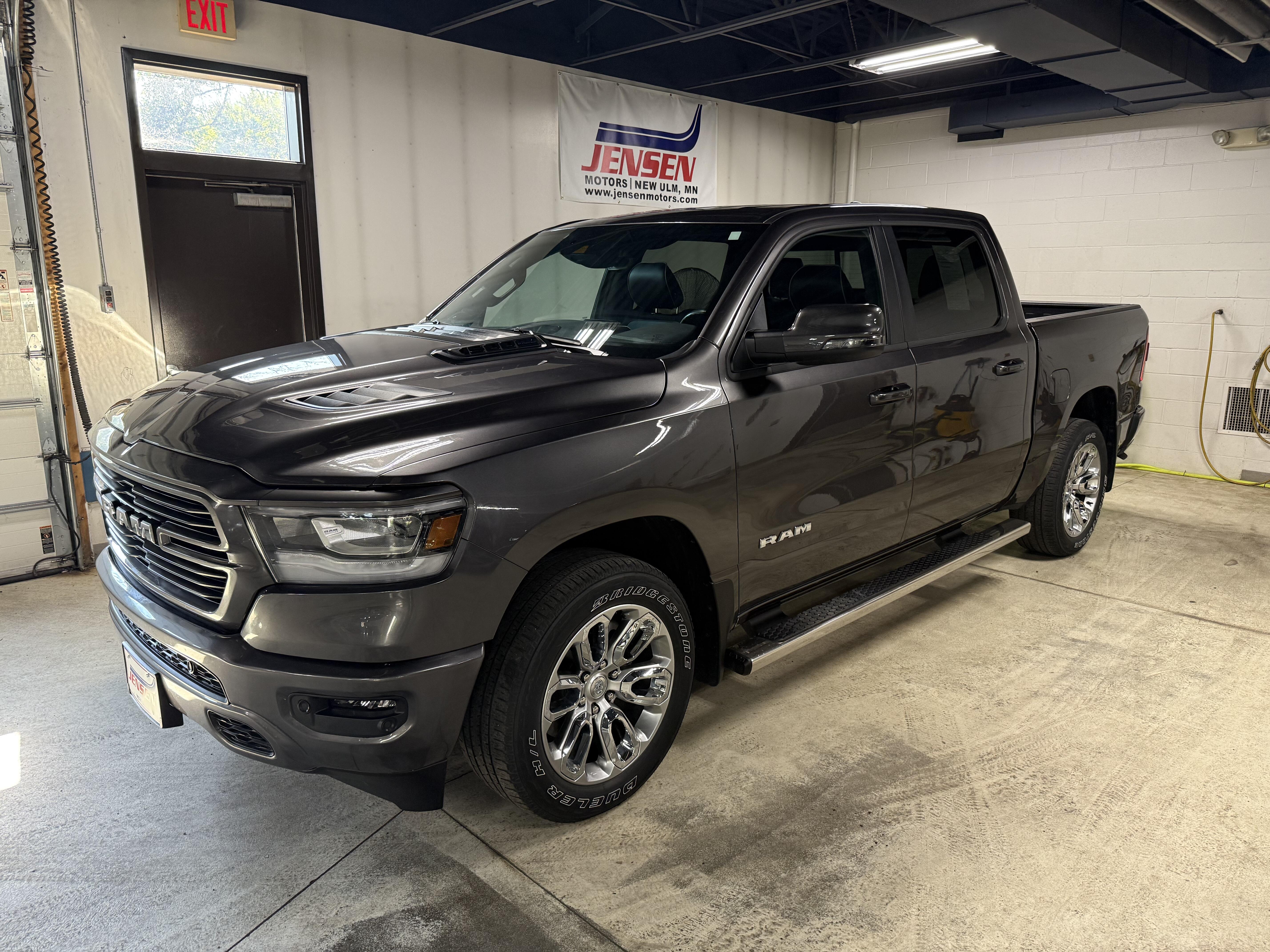 Certified 2023 RAM Ram 1500 Pickup Laramie with VIN 1C6SRFJT9PN666661 for sale in New Ulm, Minnesota