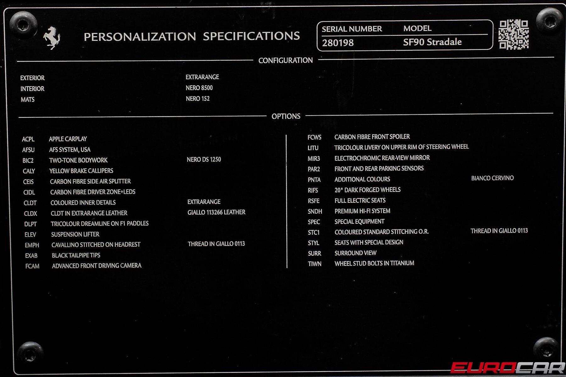 2022 Ferrari SF90 Stradale *SUSPENSION LIFTER * CARBON FIBER OPTIONS*Image 11