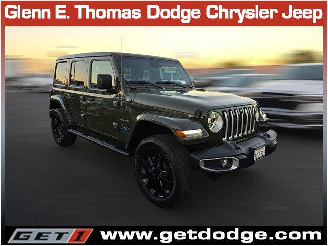 Used 2021 Jeep Wrangler Unlimited Sahara 4XE with VIN 1C4JJXP63MW824081 for sale in Signal Hill, CA