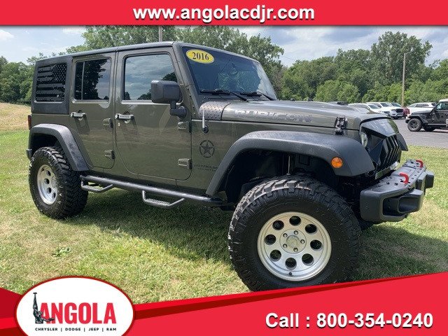Used 2016 Jeep Wrangler Unlimited Rubicon Hard Rock with VIN 1C4BJWFG0GL166394 for sale in Angola, IN