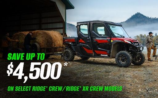 Good Times Start with Great Deals - SAVE UP TO $4,500* on Select Ridge CREW / RIDGE XR CREW Models
