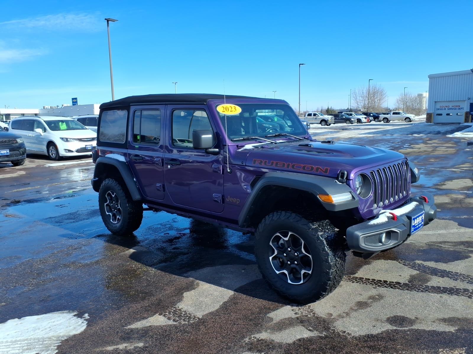 Used 2023 Jeep Wrangler 4-Door Rubicon with VIN 1C4HJXFN2PW571914 for sale in Mankato, Minnesota