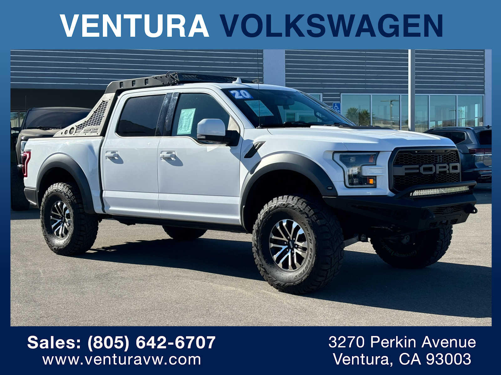 Used 2020 Ford F-150 Raptor with VIN 1FTFW1RGXLFC66979 for sale in Ventura, CA