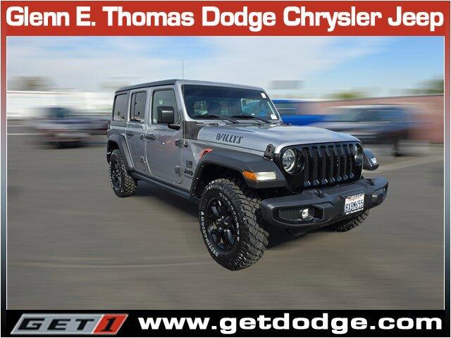 Used 2021 Jeep Wrangler Unlimited Willys with VIN 1C4HJXDG4MW711834 for sale in Signal Hill, CA