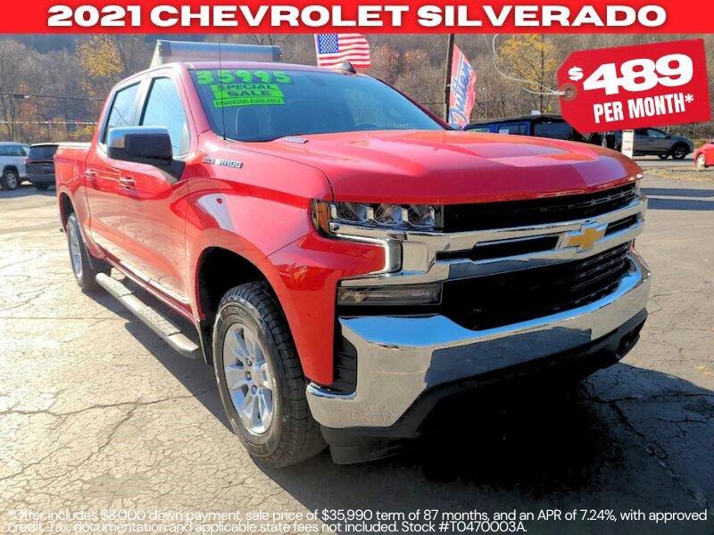 Used 2021 Chevrolet Silverado 1500 LT with VIN 3GCUYDET5MG101640 for sale in Tamaqua, PA