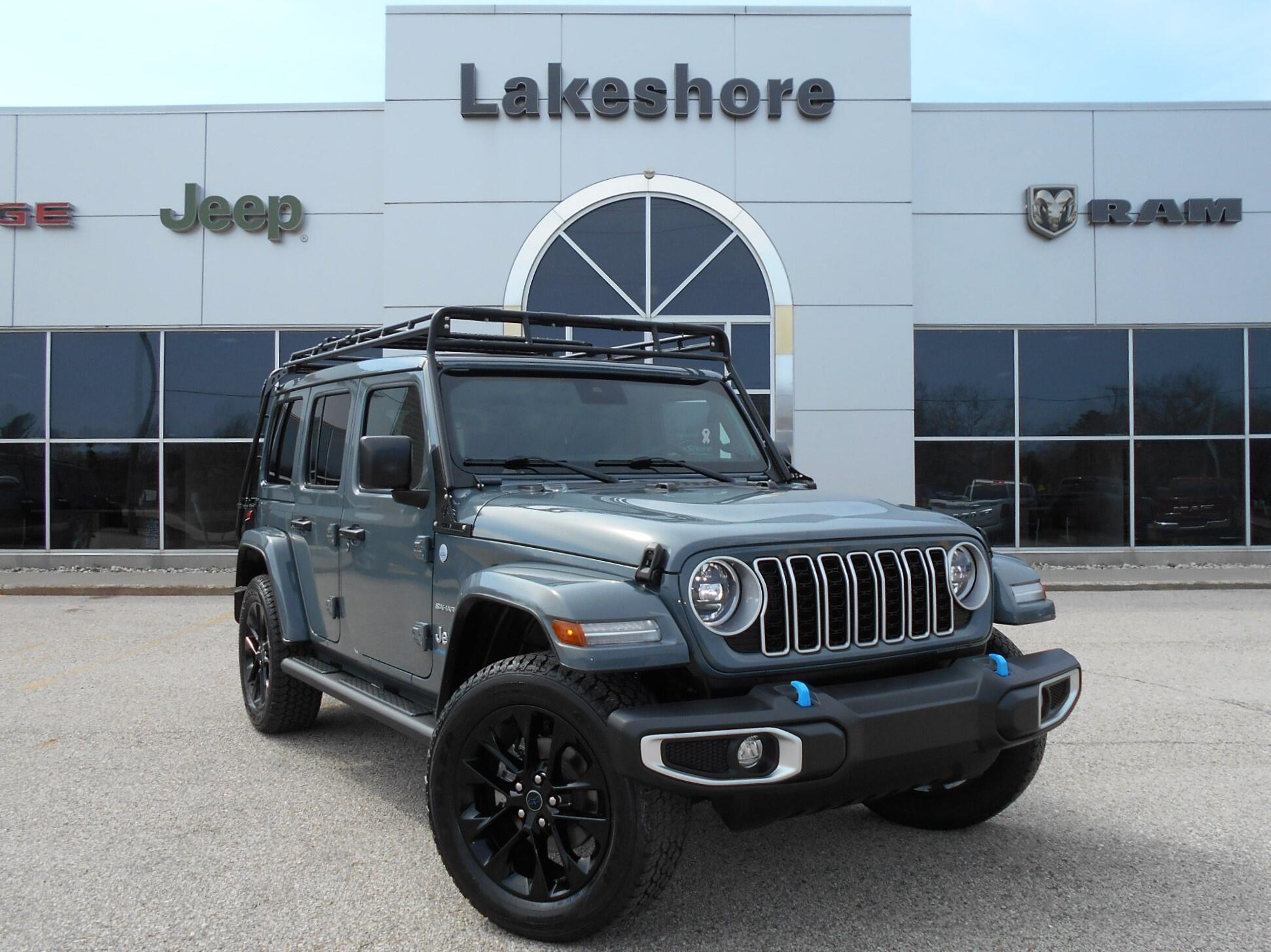 Used 2024 Jeep Wrangler 4xe Sahara 4XE with VIN 1C4RJXP67RW213867 for sale in Montague, MI