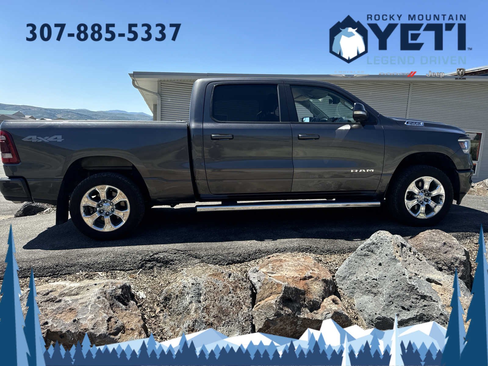 Used 2019 RAM Ram 1500 Pickup Big Horn/Lone Star with VIN 1C6SRFMT3KN877360 for sale in Afton, WY