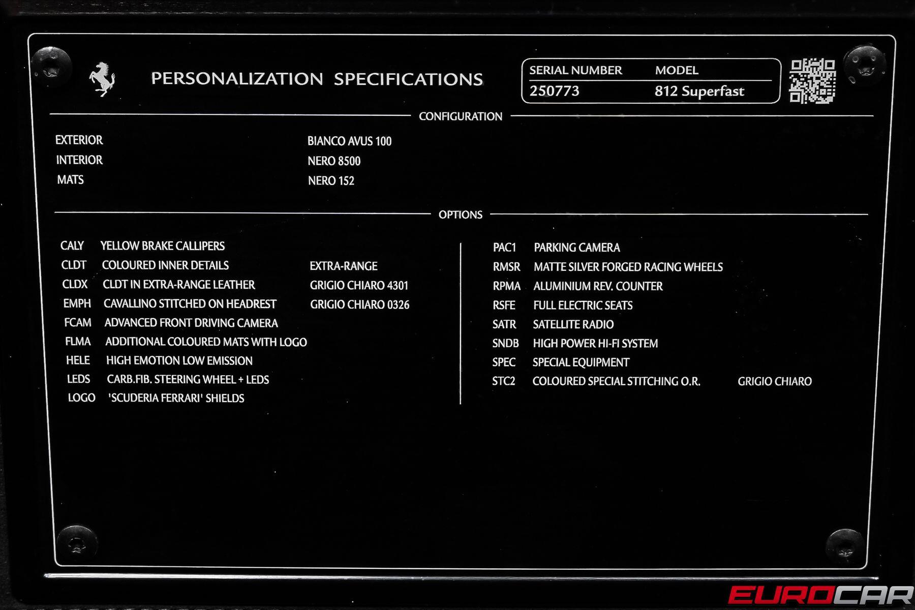 2020 Ferrari 812 Superfast *CARBON STEERING WHEEL * FULL MATTE PPF*Image 20