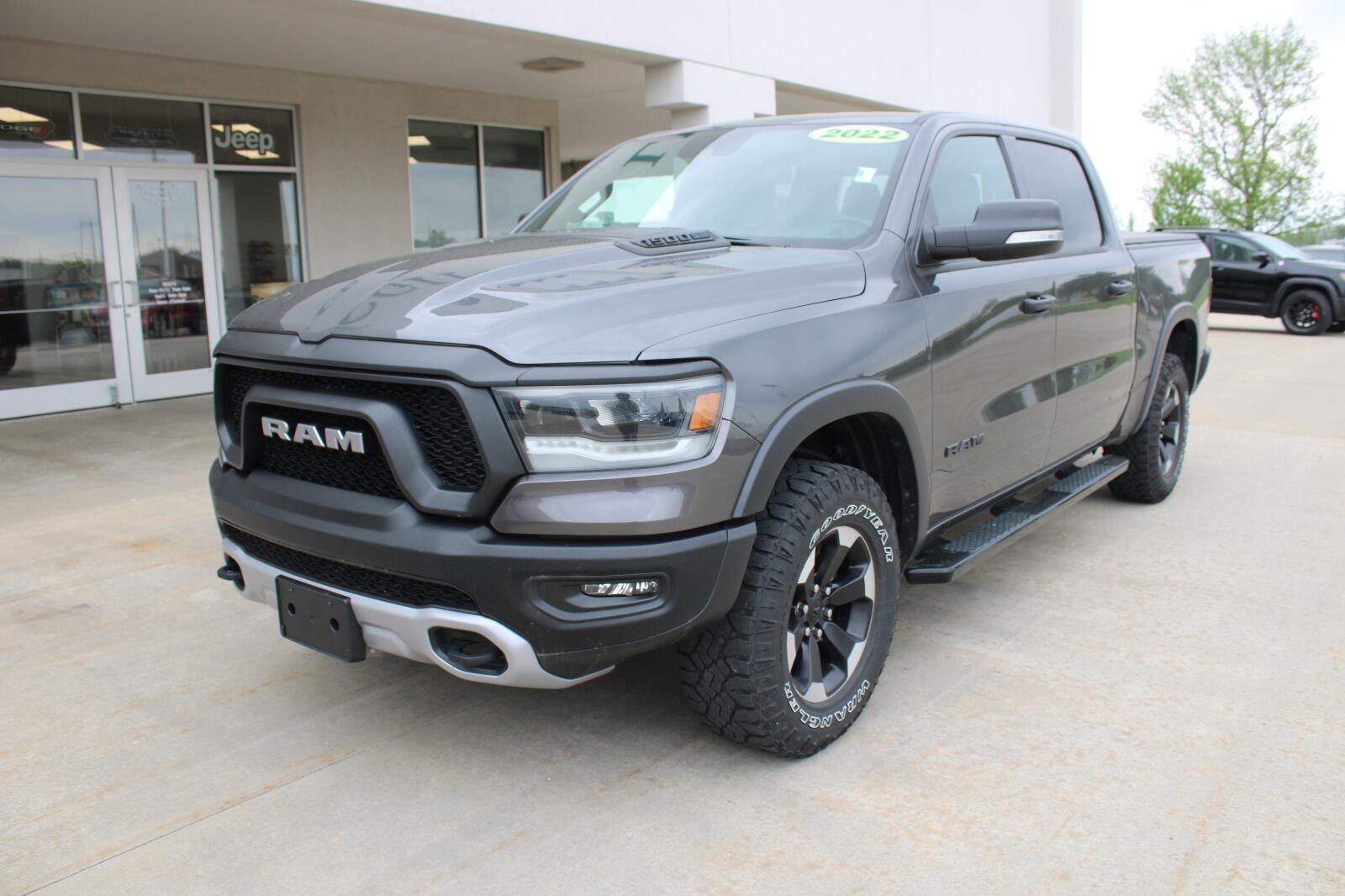 Certified 2022 RAM Ram 1500 Pickup Rebel with VIN 1C6SRFLT2NN155870 for sale in Highland, IL