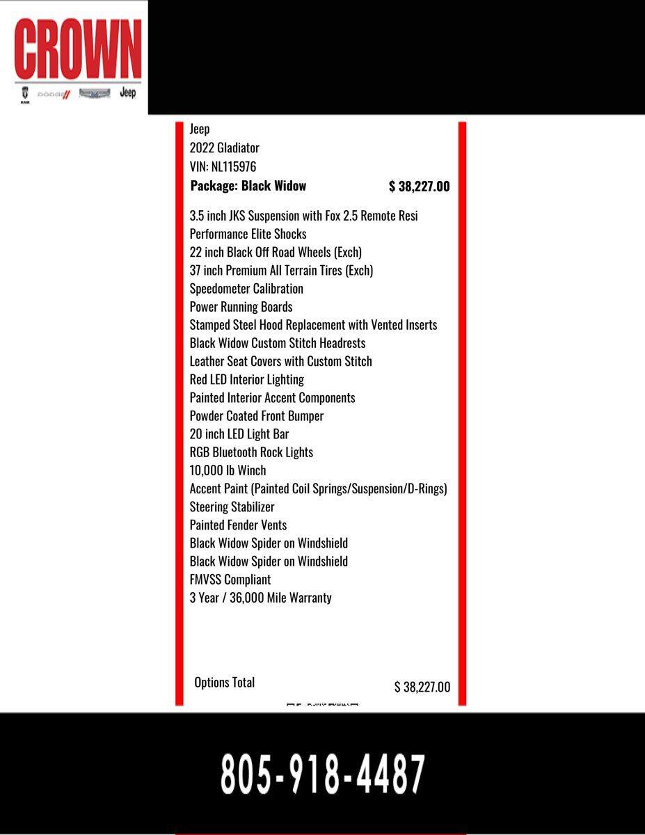 Used 2022 Jeep Gladiator Sport S with VIN 1C6JJTAG1NL115976 for sale in Ventura, CA