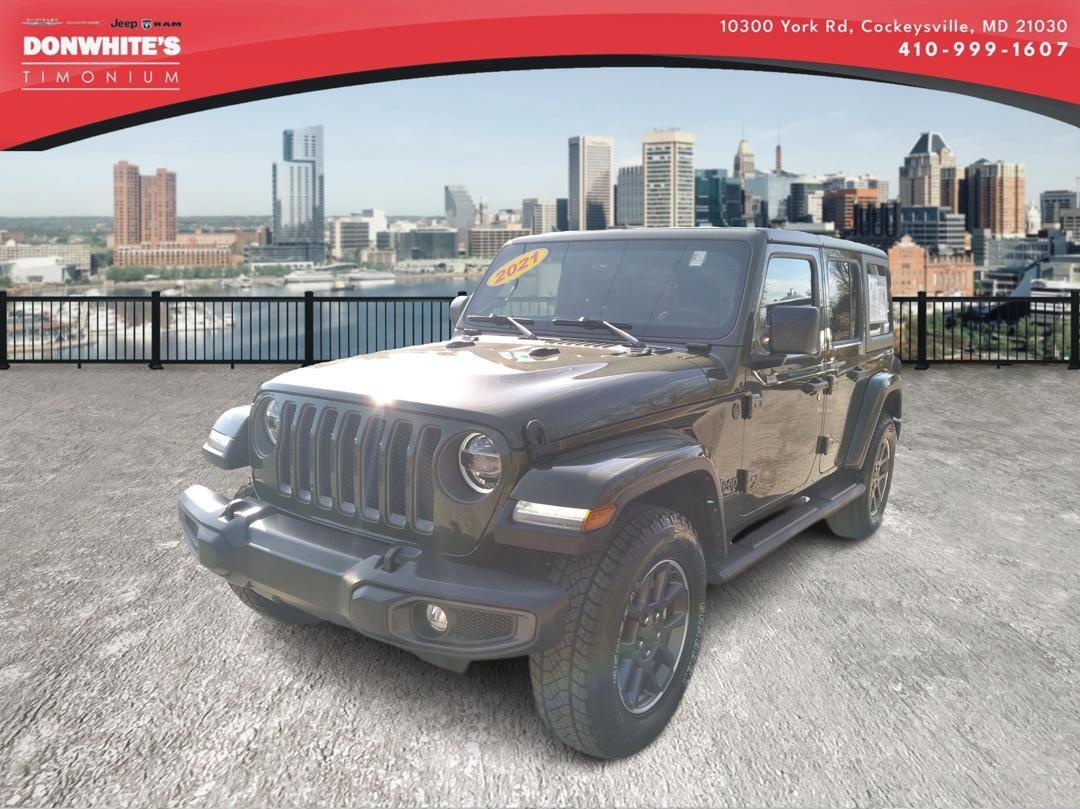 Used 2021 Jeep Wrangler Unlimited 80TH with VIN 1C4HJXDN0MW679141 for sale in Cockeysville, MD