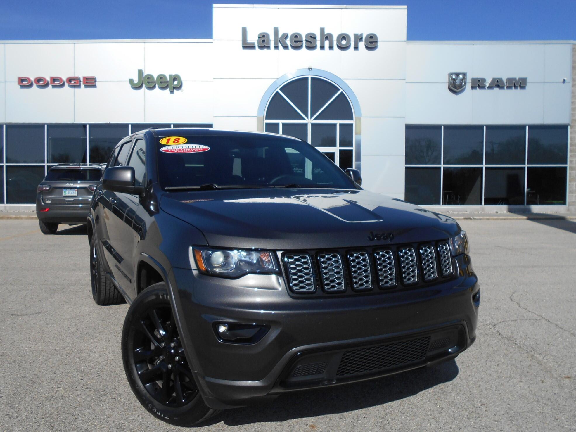 Certified 2018 Jeep Grand Cherokee Altitude with VIN 1C4RJFAG7JC166048 for sale in Montague, MI