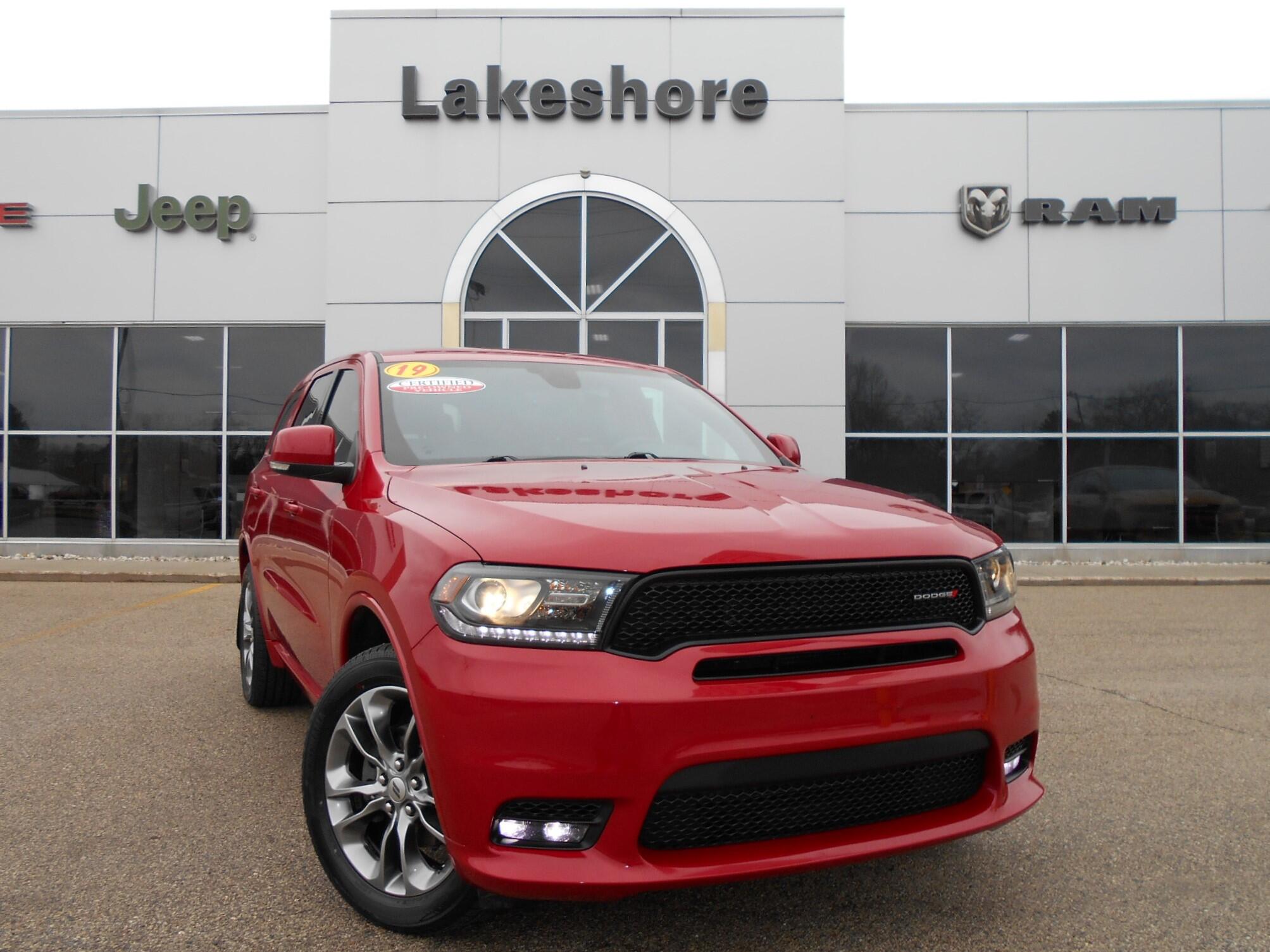 Certified 2019 Dodge Durango GT Plus with VIN 1C4RDJDG0KC780768 for sale in Montague, MI