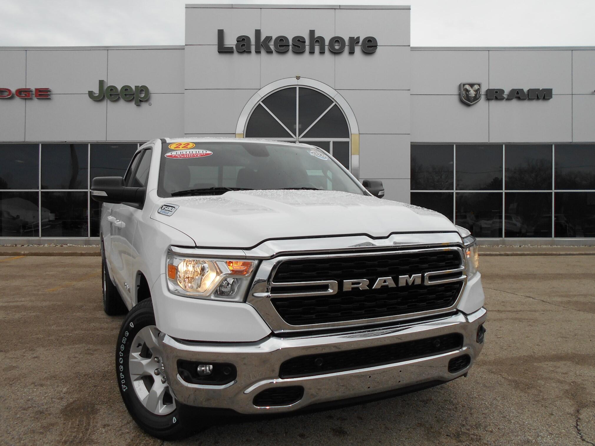 Certified 2022 RAM Ram 1500 Pickup Big Horn/Lone Star with VIN 1C6RRFBG2NN186832 for sale in Montague, MI