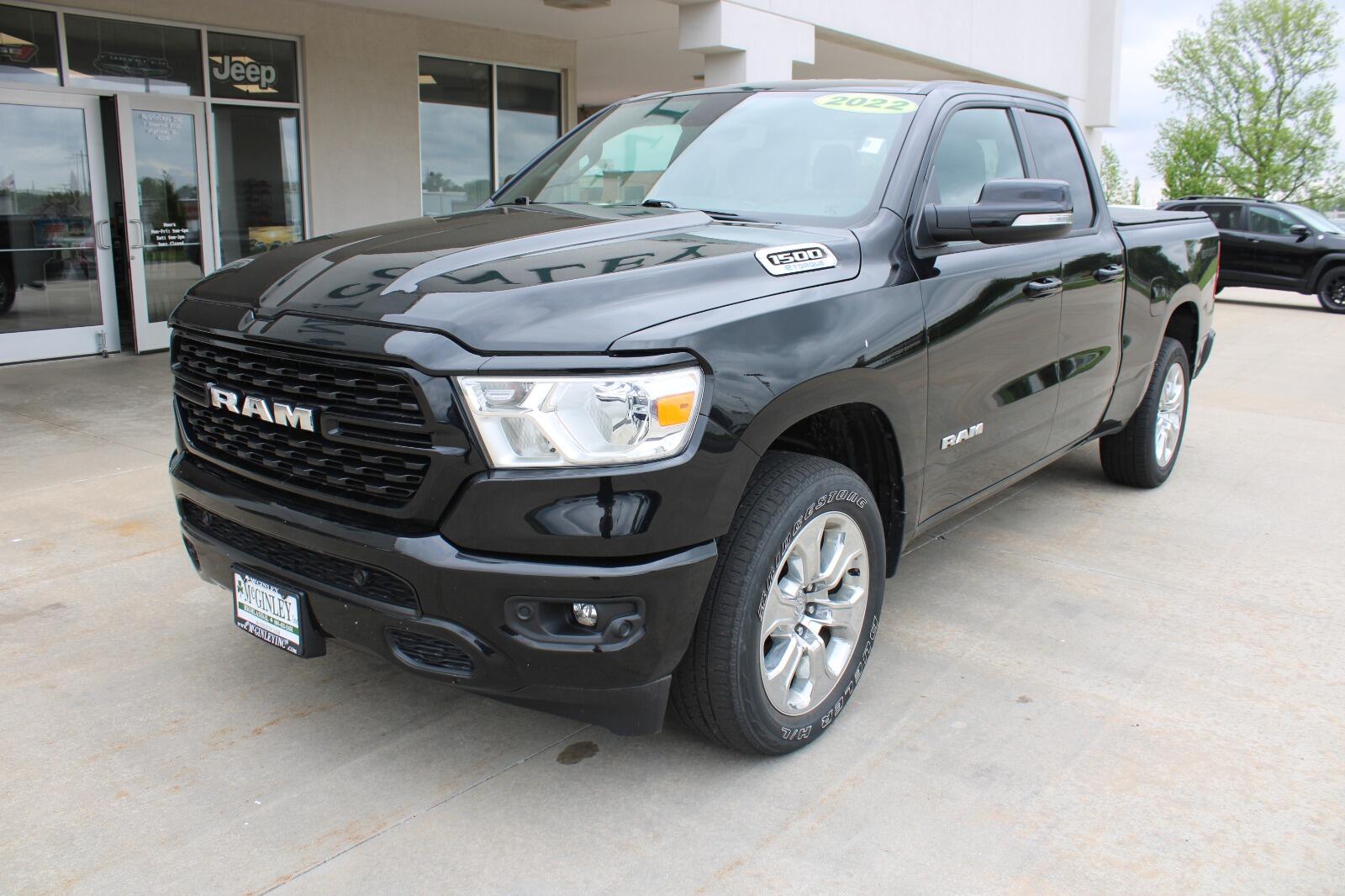 Certified 2022 RAM Ram 1500 Pickup Big Horn/Lone Star with VIN 1C6RRFBG7NN198491 for sale in Highland, IL