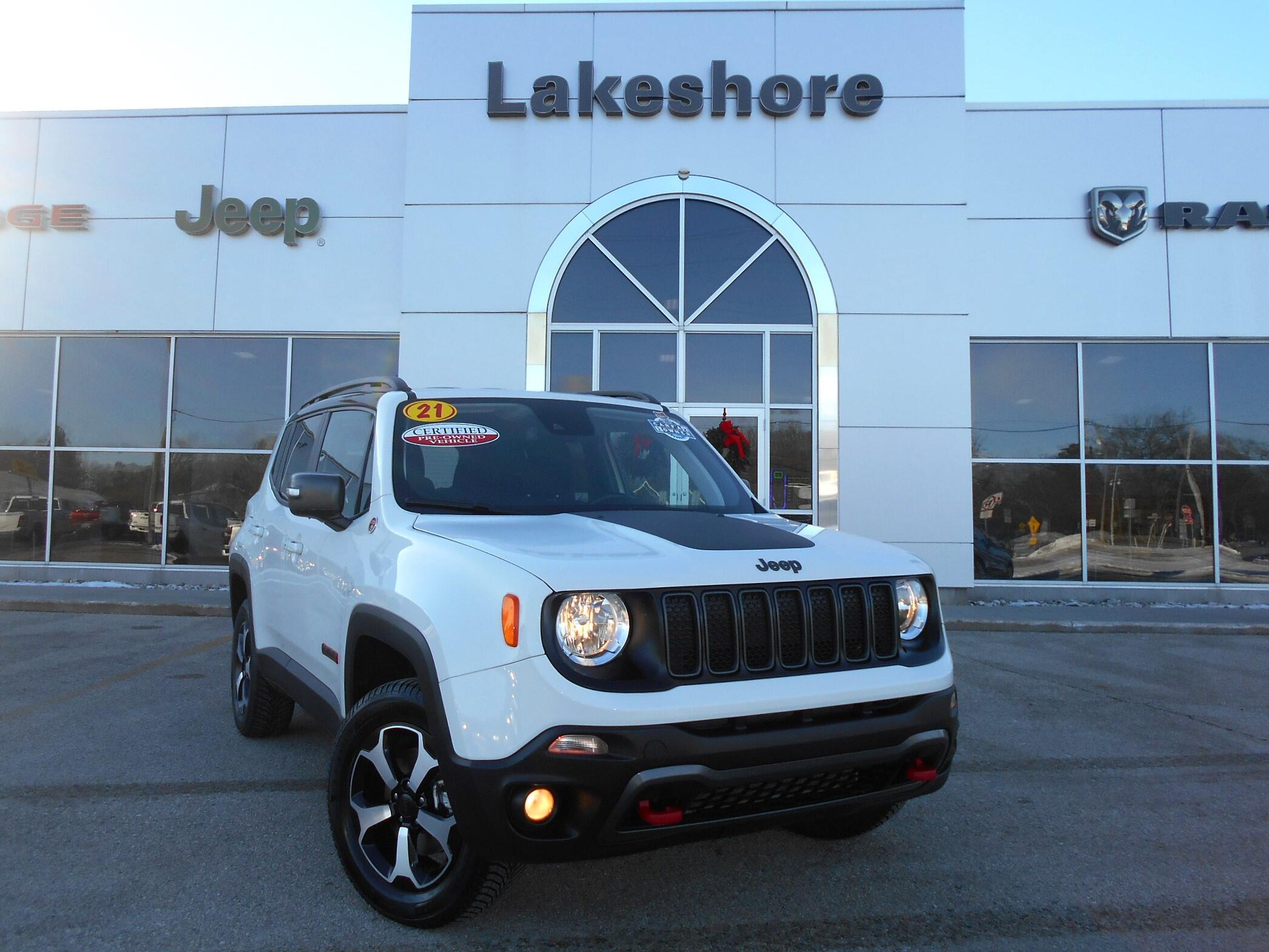 Certified 2021 Jeep Renegade Trailhawk with VIN ZACNJDC18MPN31572 for sale in Montague, MI