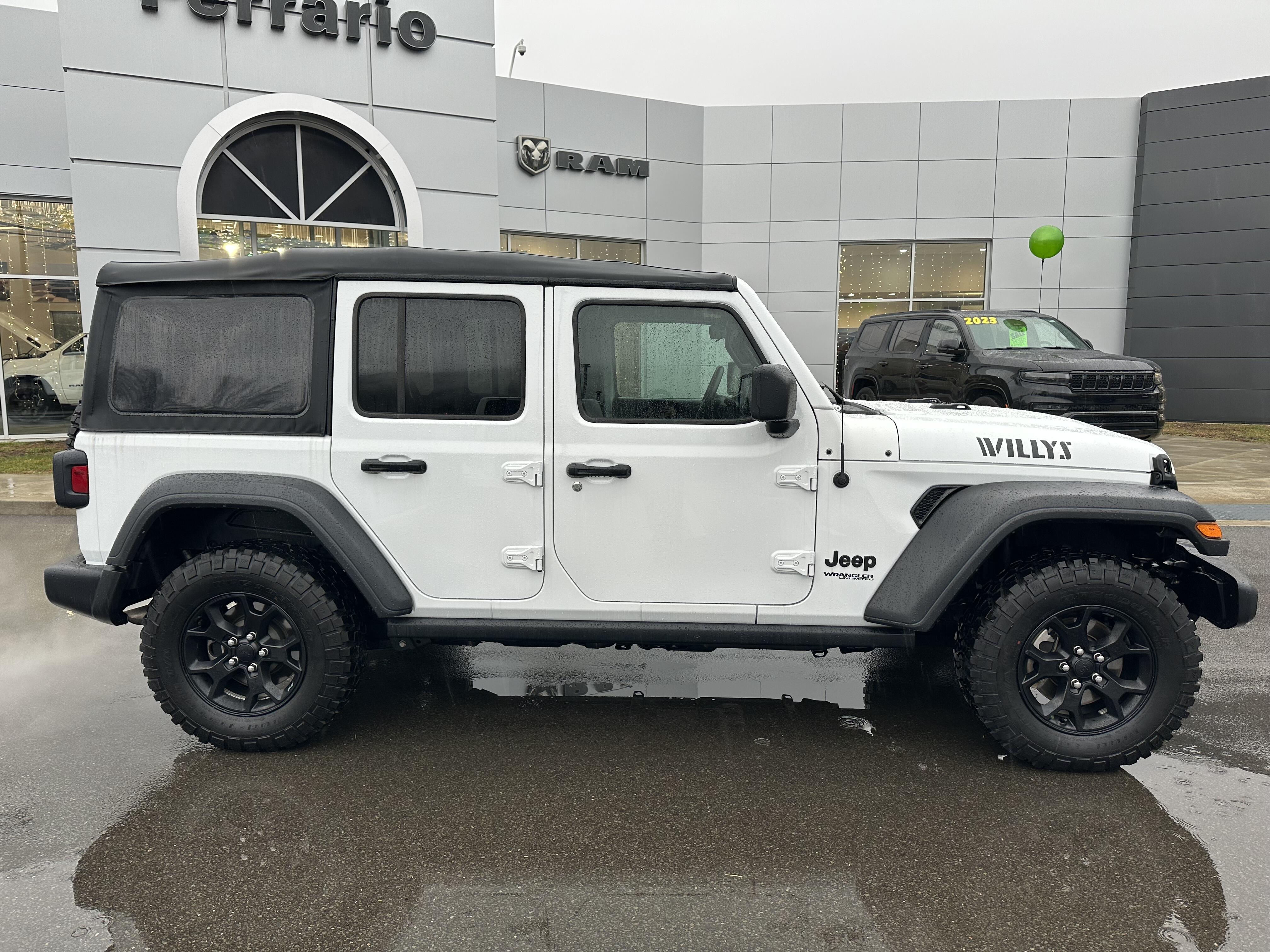 Used 2021 Jeep Wrangler Unlimited Willys Sport with VIN 1C4HJXDN7MW820254 for sale in Elmira, NY