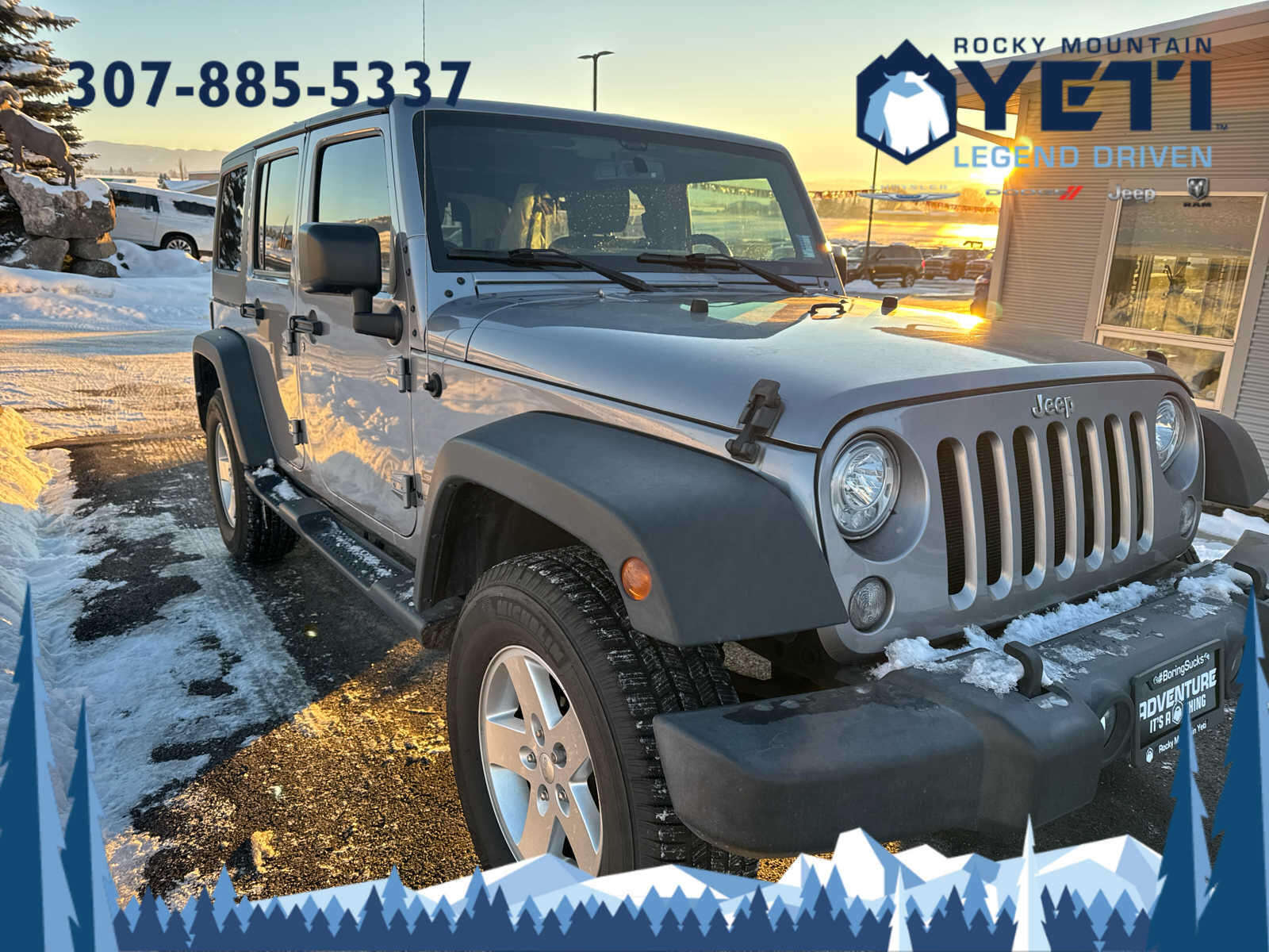 Used 2017 Jeep Wrangler Unlimited Sport S with VIN 1C4BJWDG2HL543490 for sale in Jackson, WY