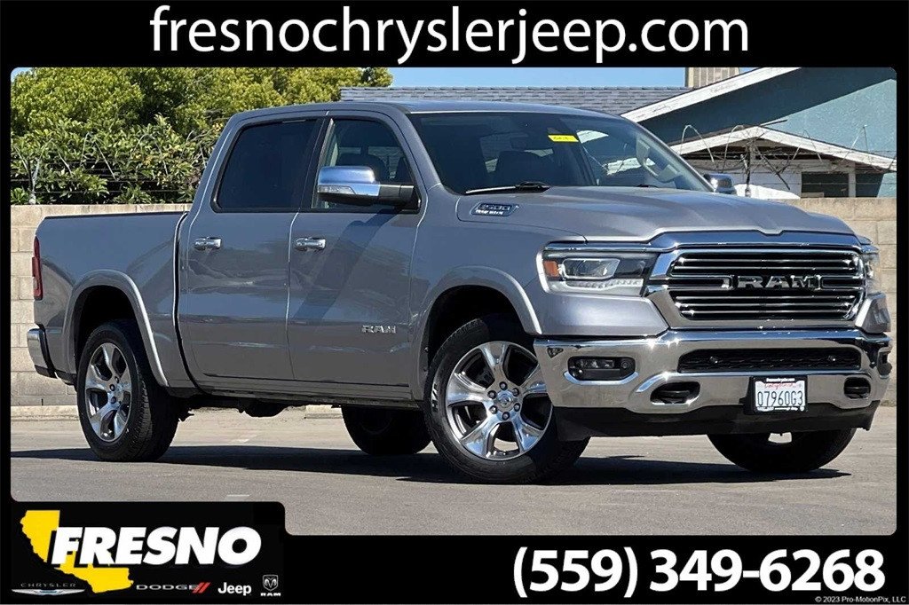 Used 2021 RAM Ram 1500 Pickup Laramie with VIN 1C6SRFJT1MN789527 for sale in Fresno, CA