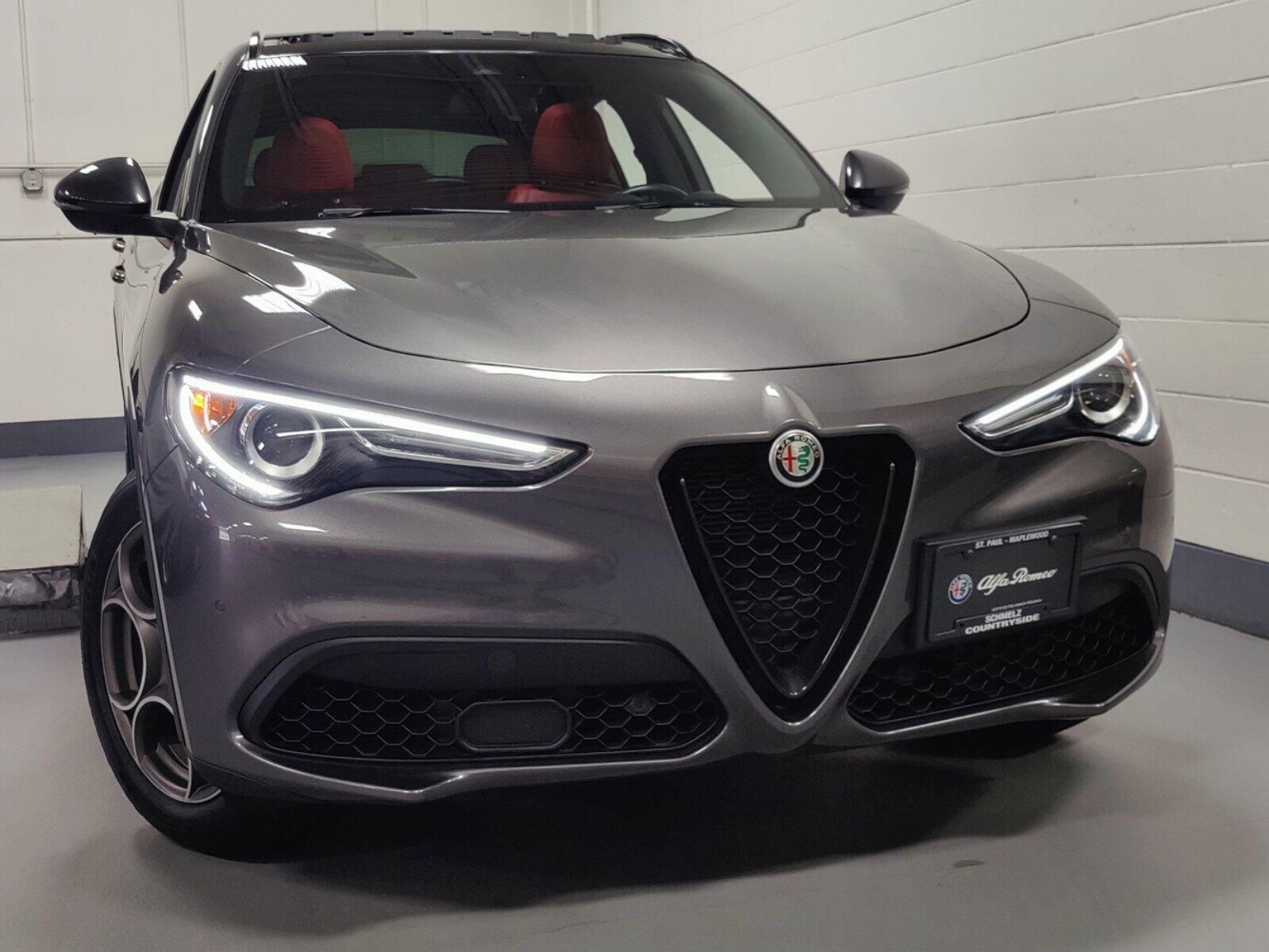 Certified 2022 Alfa Romeo Stelvio Base with VIN ZASPAKAN3N7D31808 for sale in Maplewood, Minnesota