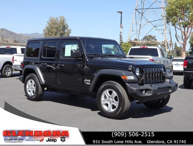 Certified 2020 Jeep Wrangler Unlimited Sport S with VIN 1C4HJXDGXLW297554 for sale in Glendora, CA