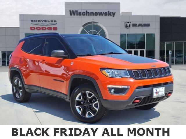 Used 2018 Jeep Compass Trailhawk with VIN 3C4NJDDB1JT135353 for sale in Huntsville, TX